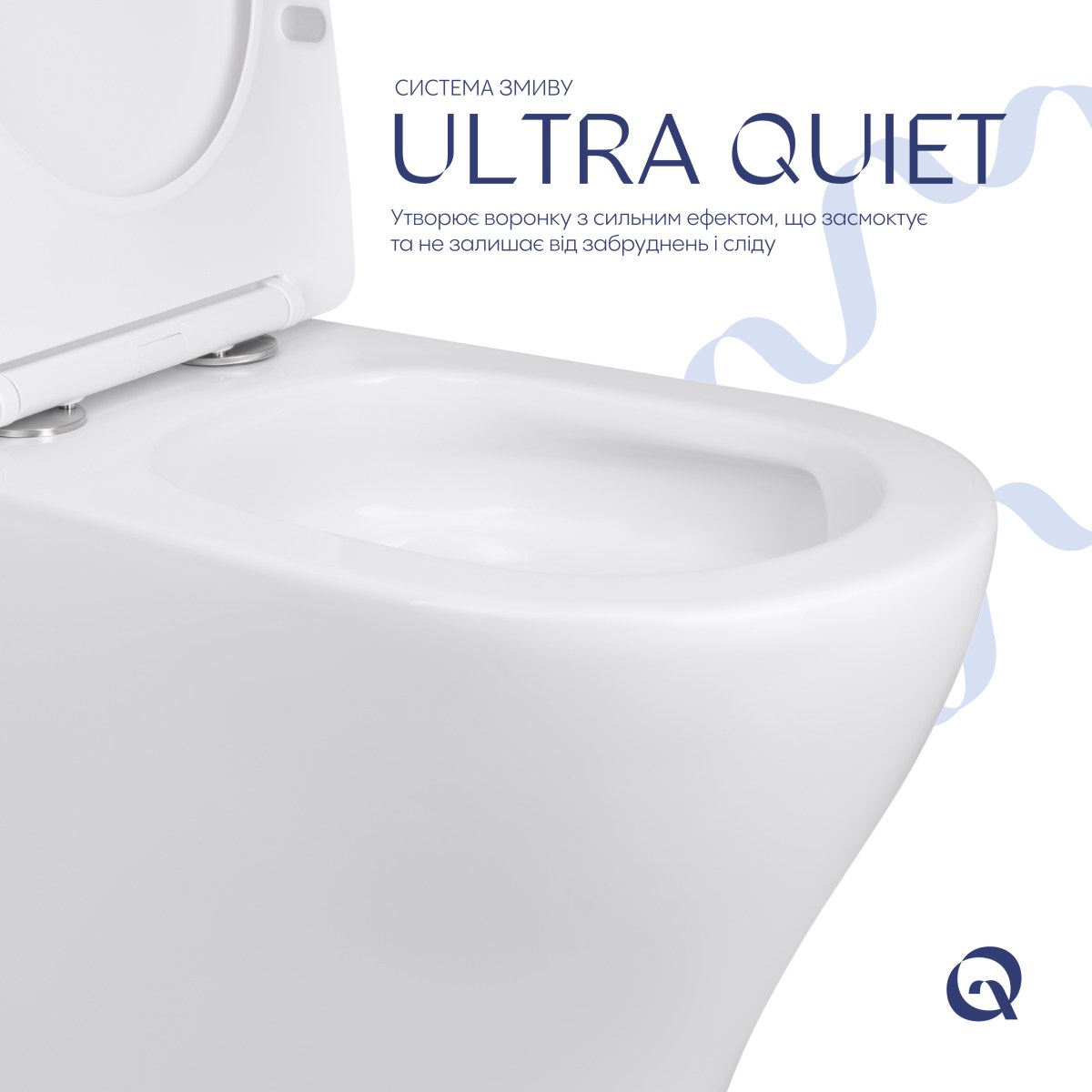 Унитаз-компакт Qtap Virgo QT18226092AW безободковый Ultra Quiet с сиденьем Soft Close пристенный