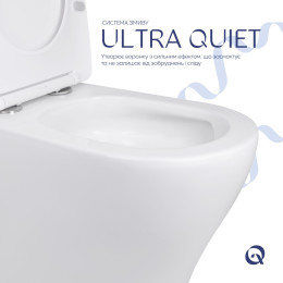 Унитаз-компакт Qtap Virgo QT18226092AW безободковый Ultra Quiet с сиденьем Soft Close пристенный