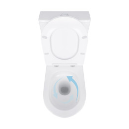 Унитаз-компакт Qtap Virgo QT18226092AW безободковый Ultra Quiet с сиденьем Soft Close пристенный