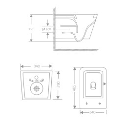Підвісний унітаз Qtap Crow Rimless безободковий (QT05335171RW) з сидінням Soft Close