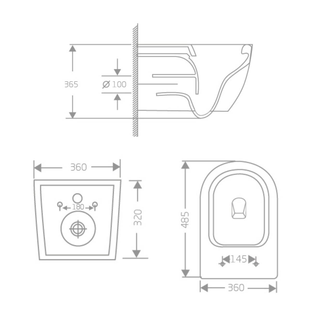 Підвісний унітаз Qtap Jay Rimless безободковий (QT07335177RW) з сидінням Soft Close