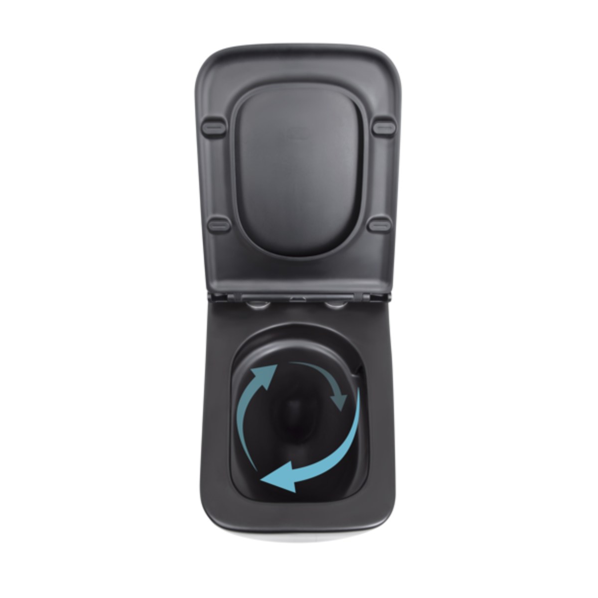 Підвісний унітаз Qtap Gemini чорний Ultra Quiet безободковий (QT2533076EUQMB) з сидінням Soft Close