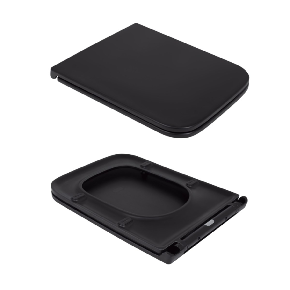 Підвісний унітаз Qtap Gemini чорний Ultra Quiet безободковий (QT2533076EUQMB) з сидінням Soft Close