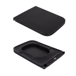 Підвісний унітаз Qtap Gemini чорний Ultra Quiet безободковий (QT2533076EUQMB) з сидінням Soft Close