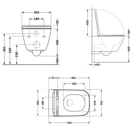Підвісний унітаз Qtap Gemini Ultra Quiet безободковий (QTGEM26W45430) з сидінням Soft Close