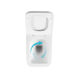 Підвісний унітаз Qtap Gemini Ultra Quiet безободковий (QTGEM26W45430) з сидінням Soft Close