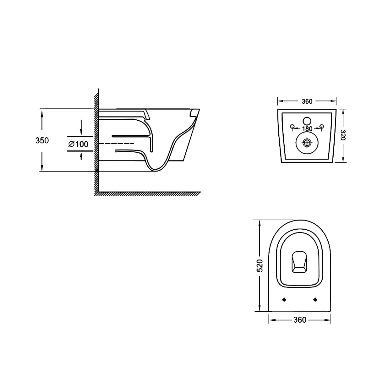 Підвісний унітаз Qtap Jay Ultra Quiet безободковий (QT07335175W) з сидінням Soft Close