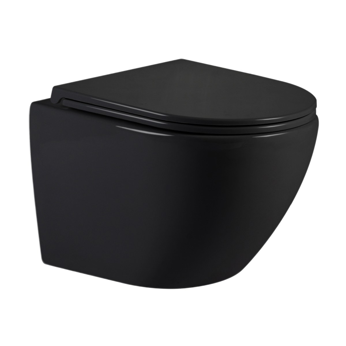 Підвісний унітаз Qtap Jay Ultra Quiet безободковий (QT07335177MB) з сидінням Soft Close