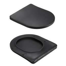 Підвісний унітаз Qtap Jay Ultra Quiet безободковий (QT07335177MB) з сидінням Soft Close