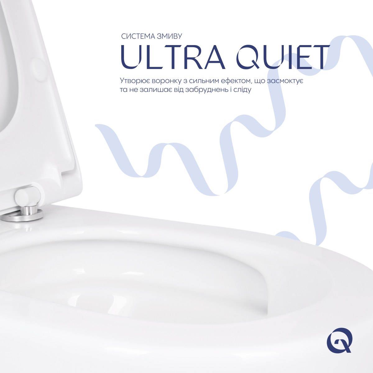 Підвісний унітаз Qtap Robin ML Ultra Quiet безободковий (QTROBML26W49621) з сидінням Soft Close