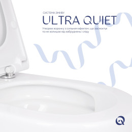 Підвісний унітаз Qtap Robin ML Ultra Quiet безободковий (QTROBML26W49621) з сидінням Soft Close