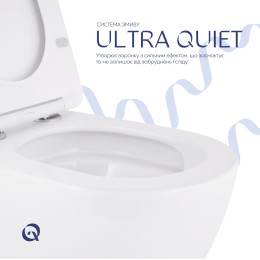 Підвісний унітаз Qtap Robin Ultra Quiet безободковий (QT13332381АSW) з сидінням Soft Close