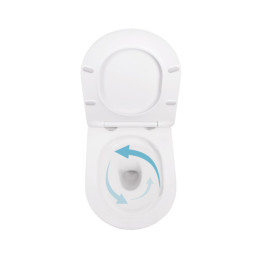 Підвісний унітаз Qtap Robin Ultra Quiet безободковий (QT13332381АSW) з сидінням Soft Close