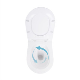 Подвесной унитаз Qtap Robin Ultra Quiet безободковый (QT13332381AW) с сиденьем Soft Close