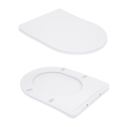 Подвесной унитаз Qtap Robin Ultra Quiet безободковый (QT13332381AW) с сиденьем Soft Close