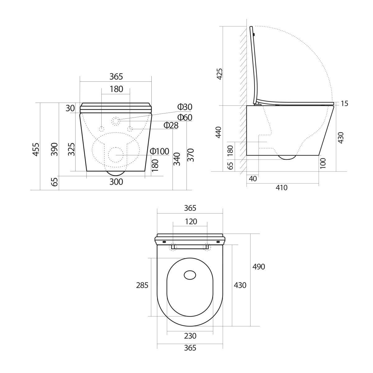 Підвісний унітаз Qtap Scorpio Ultra Quiet безободковий (QT14332380ASW) з сидінням Soft Close