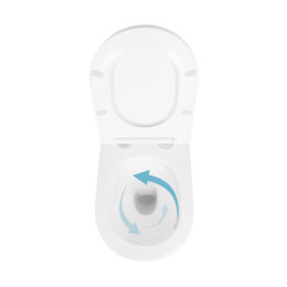 Підвісний унітаз Qtap Scorpio Ultra Quiet безободковий (QT14332380ASW) з сидінням Soft Close