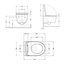 Підвісний унітаз Qtap Scorpio Ultra Quiet безободковий (QT14332380AW) з сидінням Soft Close