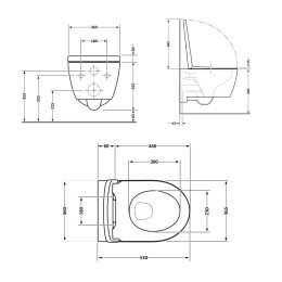 Підвісний унітаз Qtap Swan Rimless безободковий (QT16335178W) з сидінням Soft Close