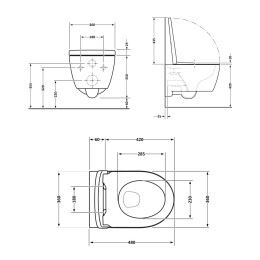 Подвесной унитаз Qtap Swan Ultra Quiet безободковый (QT16335179W) с сиденьем Soft Close