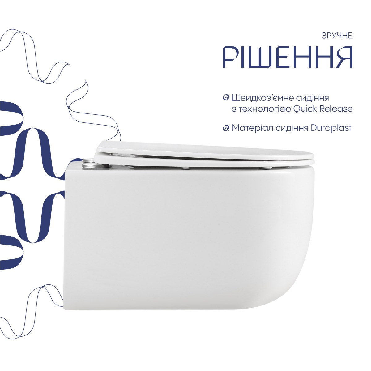 Підвісний унітаз Qtap Taurus Ultra Quiet безободковий (QTTAU26W49116) з сидінням Soft Close