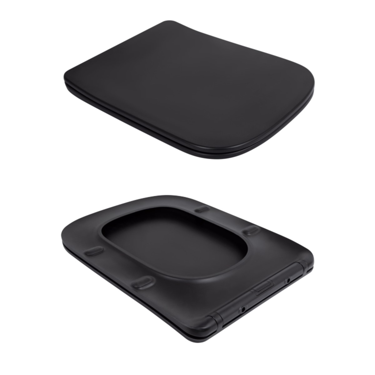 Підвісний унітаз Qtap Tern чорний Ultra Quiet безободковий (QT17332303ASMB) з сидінням Soft Close