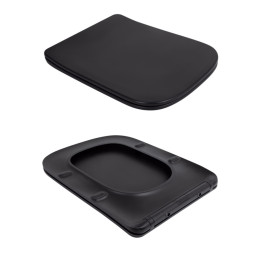 Підвісний унітаз Qtap Tern чорний Ultra Quiet безободковий (QT17332303ASMB) з сидінням Soft Close