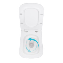 Підвісний унітаз Qtap Tern Ultra Quiet безободковий (QT17332303ASW) з сидінням Soft Close