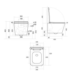 Підвісний унітаз Qtap Tern Ultra Quiet безободковий (QT17332303AW) з сидінням Soft Close