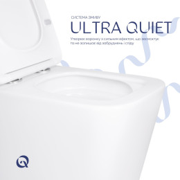Підвісний унітаз Qtap Tern Ultra Quiet безободковий (QT17332303AW) з сидінням Soft Close