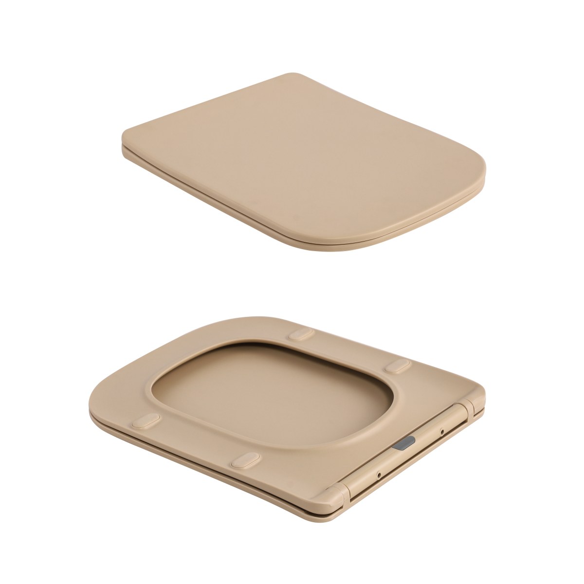 Підвісний унітаз Qtap Tern бежевий Ultra Quiet безободковий (QT17332303ASSB) з сидінням Soft Close