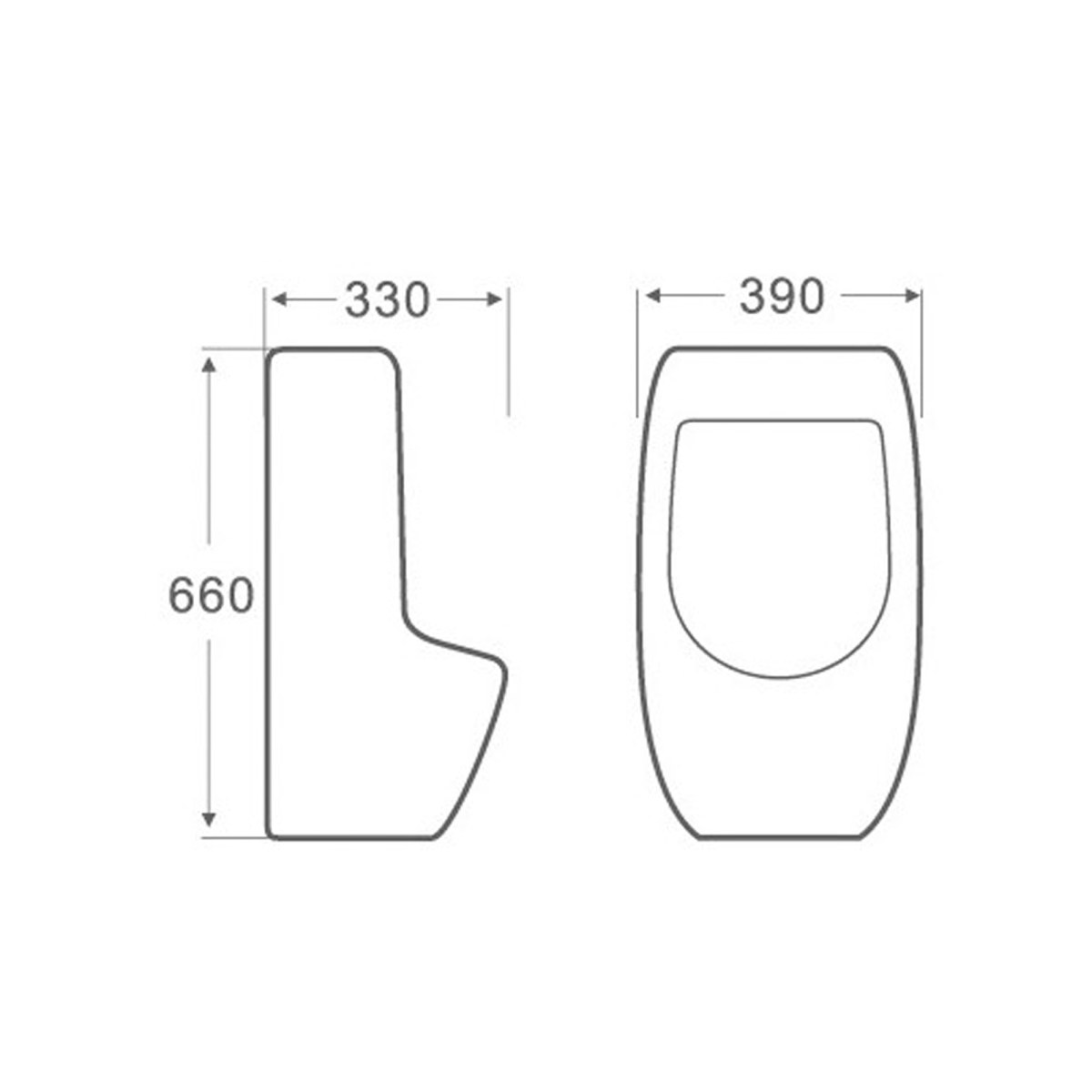 Писсуар подвесной Qtap Crow QT0588112HW с краном-дозатором