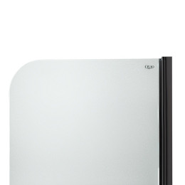 Шторка для ванны Qtap Standard (STDBLM407513APR) стеклянная 75х140 см матовая, правая, профиль чёрный