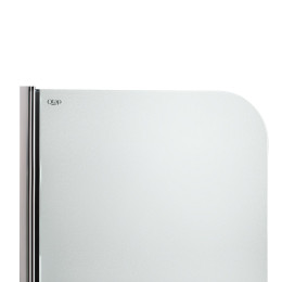 Шторка для ванны Qtap Standard (STDCRM407513APL) стеклянная 75х140 см матовая, левая, профиль хром