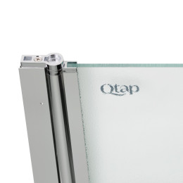Шторка для ванны Qtap Standard (STDCRM407513APL) стеклянная 75х140 см матовая, левая, профиль хром