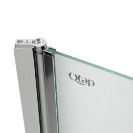 Шторка для ванны Qtap Standard (STDCRM407513APL) стеклянная 75х140 см матовая, левая, профиль хром