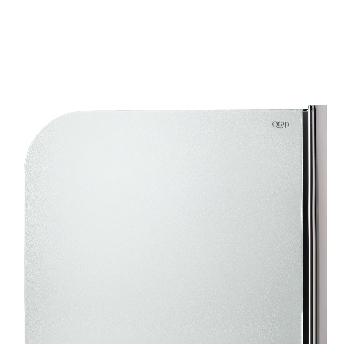 Шторка для ванны Qtap Standard (STDBLM407513APL) стеклянная 75х140 см матовая, правая, профиль хром
