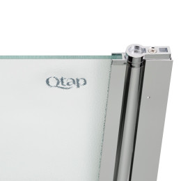 Шторка для ванны Qtap Standard (STDBLM407513APL) стеклянная 75х140 см матовая, правая, профиль хром