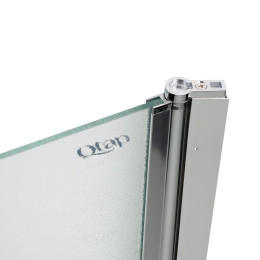 Шторка для ванны Qtap Standard (STDBLM407513APL) стеклянная 75х140 см матовая, правая, профиль хром
