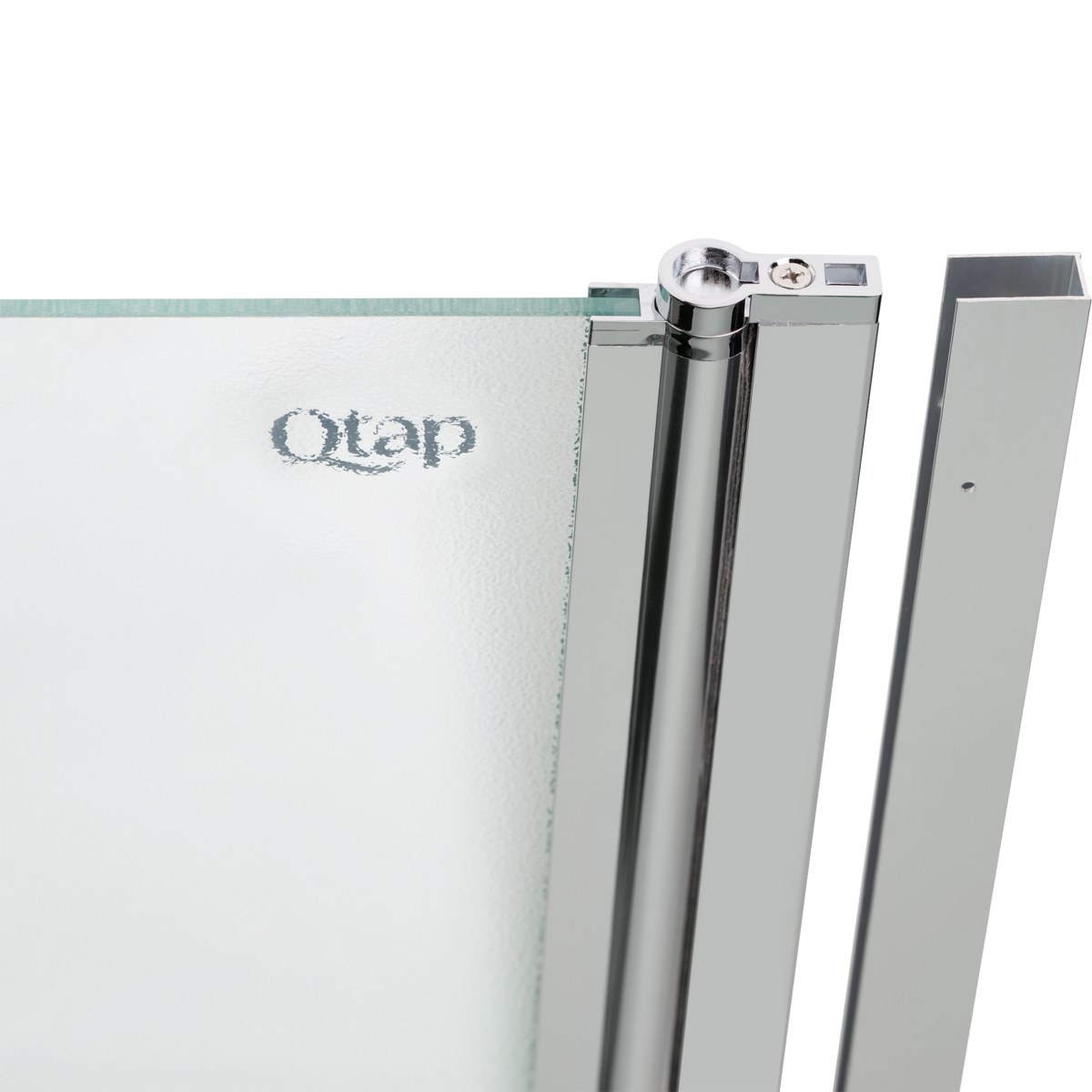 Шторка для ванны Qtap Standard (STDBLM407513APL) стеклянная 75х140 см матовая, правая, профиль хром