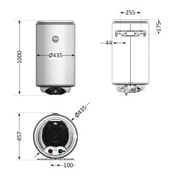 Бойлер Thermo Alliance Spectra SV1004420C 100 л с сухим керамическим ТЭНом 2,0 кВт, электрический, белый