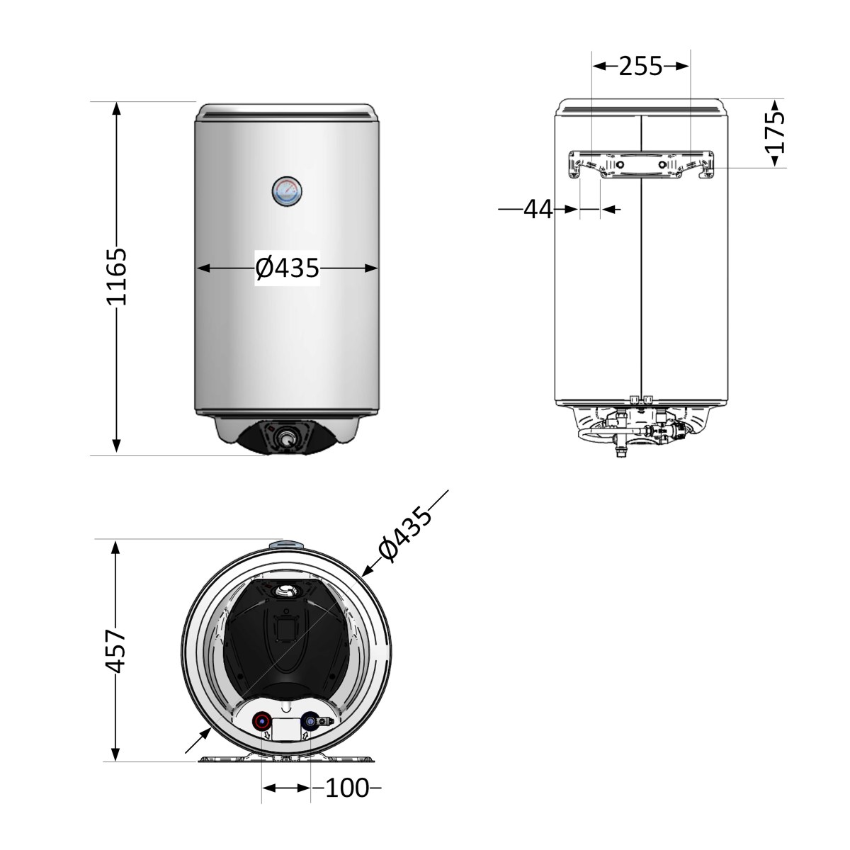 Бойлер Thermo Alliance Spectra SV1204420C 120 л с сухим керамическим ТЭНом 2,0 кВт, электрический, белый