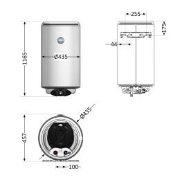 Бойлер Thermo Alliance Spectra SV1204420C 120 л с сухим керамическим ТЭНом 2,0 кВт, электрический, белый