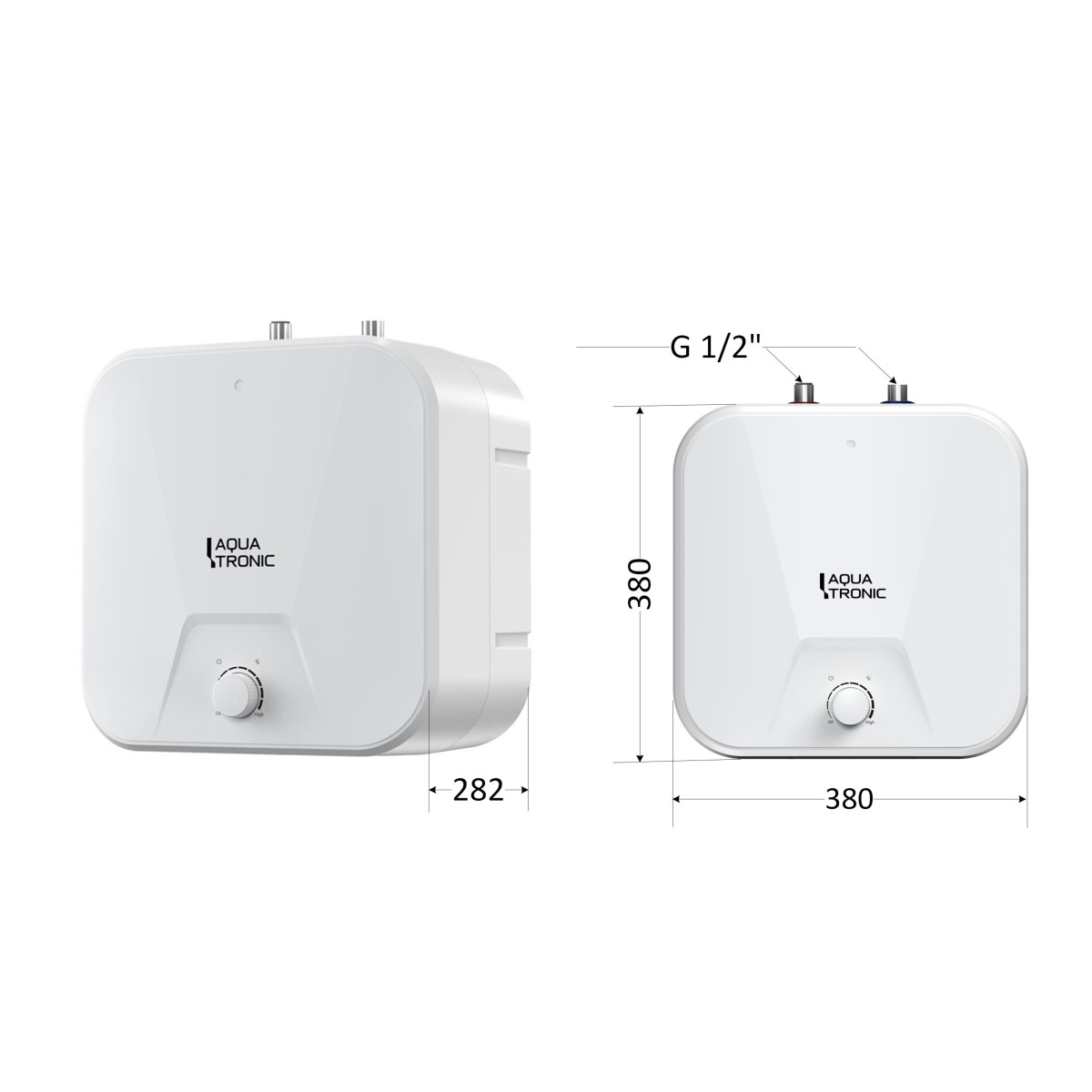 Бойлер Aquatronic Сompact WU1015 C2M под мойкой 10 л с мокрым ТЭНом 1,5 кВт, электрический, белый