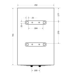 Бойлер Aquatronic Round D804620 B4 80 л с сухим ТЭНом 2,0 кВт, электрический, белый