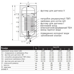 Бойлер Thermo Alliance Neptun CWH 14048 11S R комбинированный 140 л с мокрым ТЭНом 2,0 кВт, вертикальный, правый