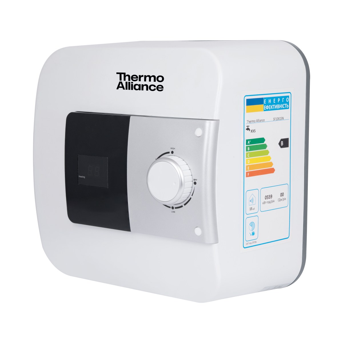 Бойлер Thermo Alliance SF10X15N над мойкой 10 л с мокрым ТЭНом 1,5 кВт, электрический, белый