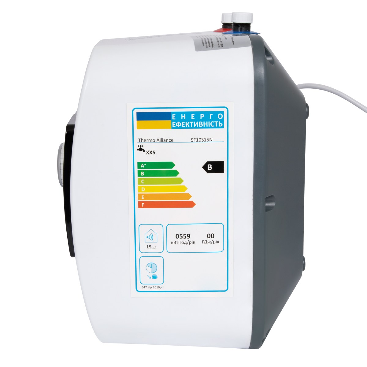 Бойлер Thermo Alliance SF10S15N под мойкой 10 л с мокрым ТЭНом 1,5 кВт, электрический, белый