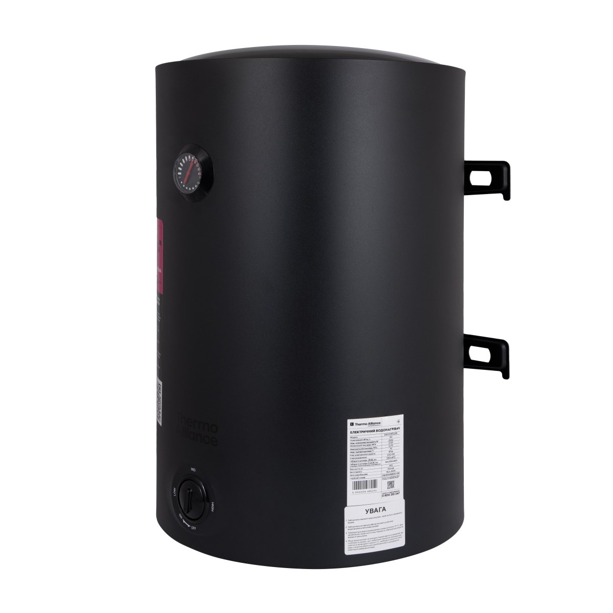 Бойлер Thermo Alliance D100VH15Q3В 100 л с мокрым ТЭНом 1,5 кВт, электрический, чёрный