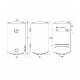Бойлер Thermo Alliance D100VH15Q3G 100 л с мокрым ТЭНом 1,5 кВт, электрический, серый